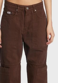 The Ragged Priest Bottoms Brown Combat Jeans