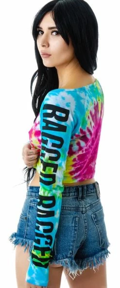 The Ragged Priest The Halle Long Sleeve Cropped Tee