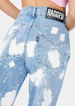 The Ragged Priest Acid Wash Straight Leg Denim Jeans