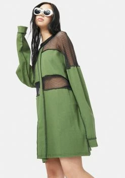 The Ragged Priest Dresses Maze Fishnet Panel Tee Dress