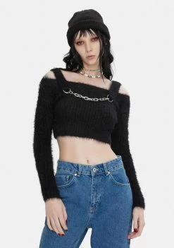 The Ragged Priest Master Fuzzy Crop Top Tops