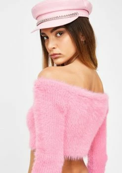 The Ragged Priest Gossip Fuzzy Crop Top