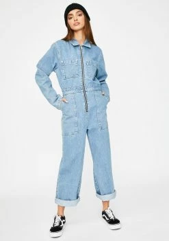 The Ragged Priest Denim Boiler Suit Jumpsuits & Rompers