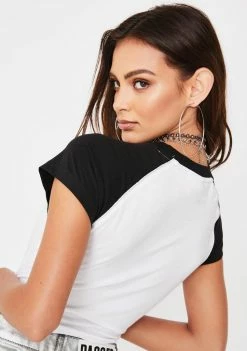 Buy ✨ The Ragged Priest Tops Bopper Raglan Crop Tee ⌛ 9 The Ragged Priest Tops Bopper Raglan Crop Tee