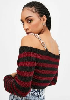 The Ragged Priest Project Chain Crop Sweater