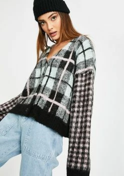 The Ragged Priest Panic Plaid Cardigan