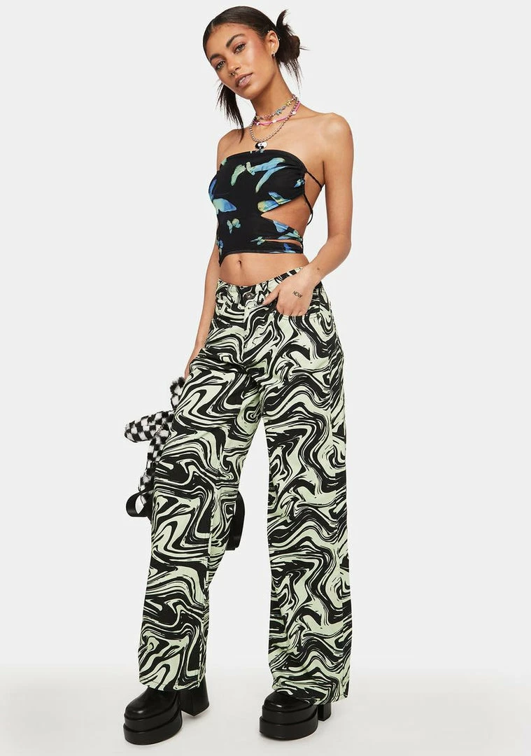 Cheap 🎁 The Ragged Priest Release Marble Wide Leg 👖 Jeans 🔔 4 The Ragged Priest Release Marble Wide Leg Jeans