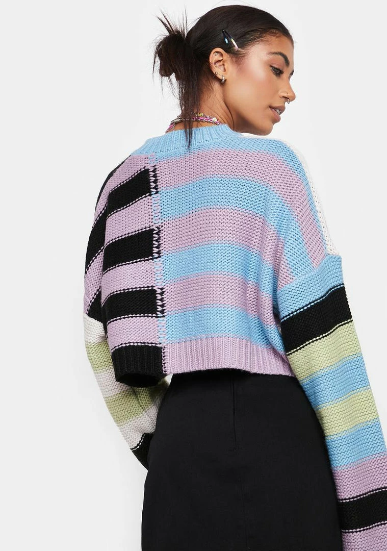 New π The Ragged Priest Tops Startup Striped Sweater π 5 The Ragged Priest Tops Startup Striped Sweater