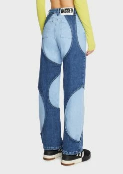 The Ragged Priest Circle Layered Dad Jeans Boyfriend Jeans