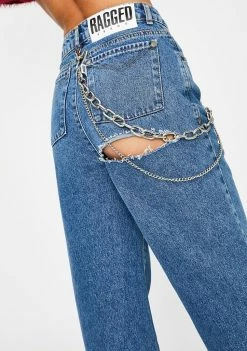 The Ragged Priest Chain Wide Leg Jeans