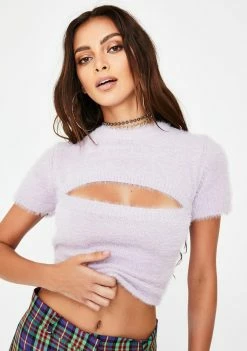 The Ragged Priest Tops Bliss Fuzzy Crop Top