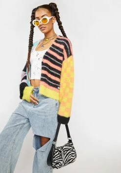 The Ragged Priest Tops Electric Fuzzy Cardigan