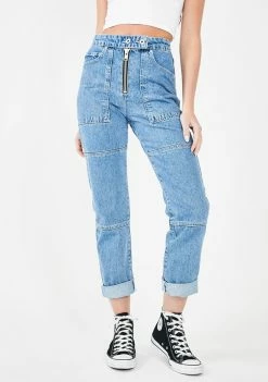 The Ragged Priest Bottoms Light Blue Pride Jeans