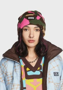 The Ragged Priest Hats Camo Knit Beanie