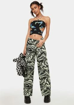 Cheap 🎁 The Ragged Priest Release Marble Wide Leg 👖 Jeans 🔔 8 The Ragged Priest Release Marble Wide Leg Jeans