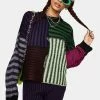 The Ragged Priest Klutz Striped Knit Sweater Tops