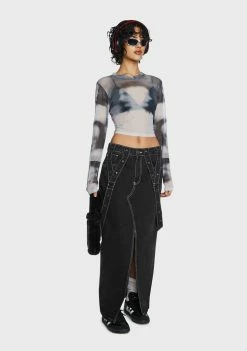Hot Sale βοΈ The Ragged Priest Tops Division Mesh Top π₯° 9 The Ragged Priest Tops Division Mesh Top