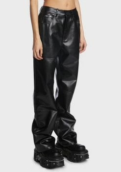 The Ragged Priest Bottoms Faux Leather Rider Pants