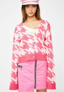 The Ragged Priest Girlfriend Houndstooth Cardigan