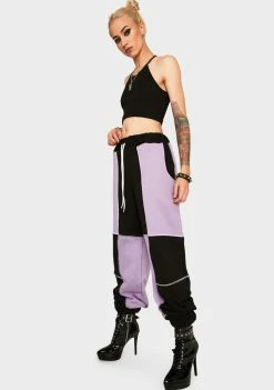 The Ragged Priest Bottoms Panelled Colorblock Joggers