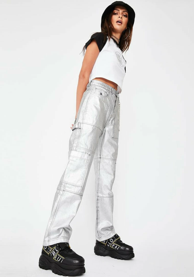 Buy π The Ragged Priest Satellite Metallic π Jeans Bottoms π 5 The Ragged Priest Satellite Metallic Jeans Bottoms