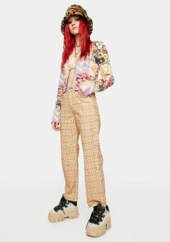 The Ragged Priest Boyfriend Jeans Oblivion Plaid Dad Jeans