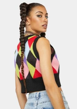 The Ragged Priest Cram Argyle Sweater Vest