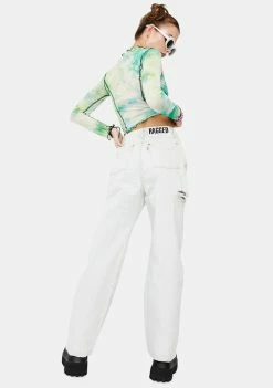 The Ragged Priest Slasher Distressed Dad Jeans