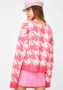 Cheap π The Ragged Priest Girlfriend Houndstooth Cardigan π 9 The Ragged Priest Girlfriend Houndstooth Cardigan