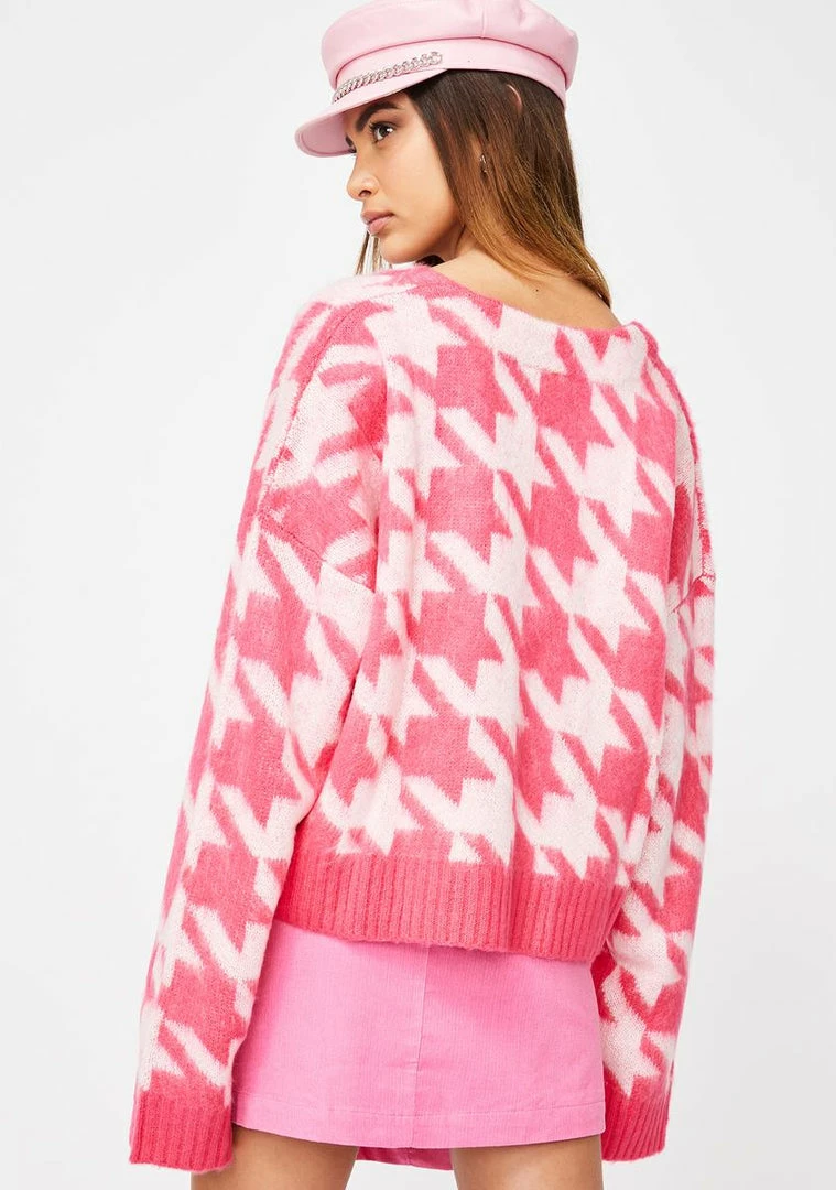 Cheap π The Ragged Priest Girlfriend Houndstooth Cardigan π 6 The Ragged Priest Girlfriend Houndstooth Cardigan