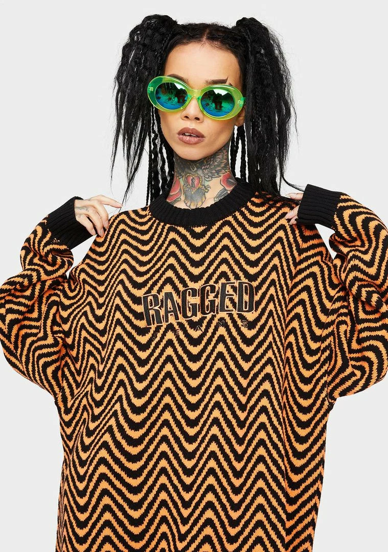 Best deal ๐ The Ragged Priest Orange Black Striped Jumper Tops โ๏ธ 3 The Ragged Priest Orange Black Striped Jumper Tops