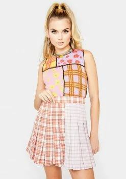 The Ragged Priest Seeker Plaid Mini Skirt