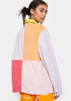 The Ragged Priest Blitzed Patchwork Cord Shirt Tops