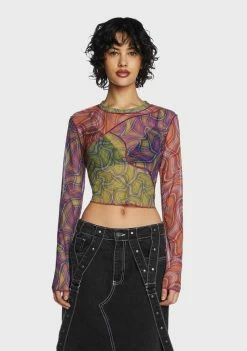 The Ragged Priest Tops Bopper Mesh Top