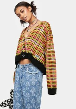 The Ragged Priest Tops Synth Knit Cardigan