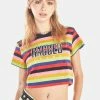 Budget 🔔 The Ragged Priest Tops Frat Striped Crop Tee 🌟 2 The Ragged Priest Tops Frat Striped Crop Tee
