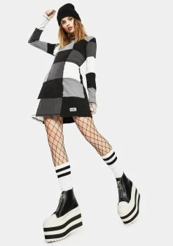 The Ragged Priest Dresses Capture Patchwork Long Sleeve Dress