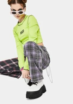 The Ragged Priest Jekyl Mix Check Dad Jeans