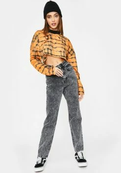 The Ragged Priest Acid Gray Cougar Mom Jeans Bottoms