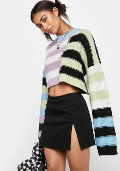 The Ragged Priest Tops Startup Striped Sweater