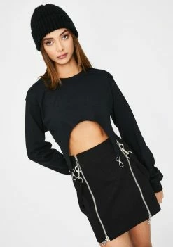 The Ragged Priest Tops Black Supply Crop Top