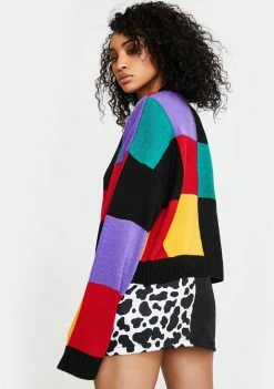 The Ragged Priest Bore Colorblock Knit Sweater Tops