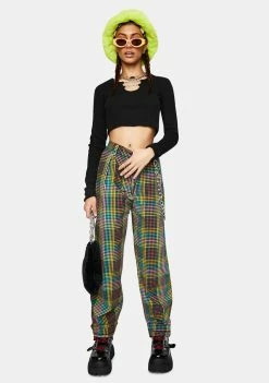 The Ragged Priest Tops Enigma Ribbed Chain Crop Top