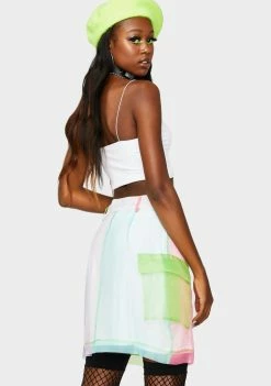 The Ragged Priest Bottoms Blitz Color Block Organza Skirt