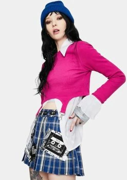 The Ragged Priest Cloned Long Sleeve Crop Tee