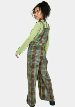 The Ragged Priest Psyche Multi Check Dungaree