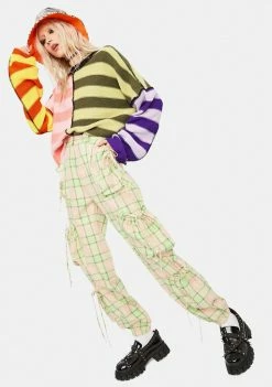 The Ragged Priest Symbol Plaid Cargo Pants Bottoms