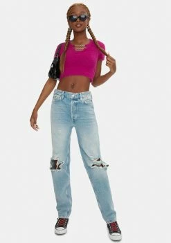 The Ragged Priest Tops Perky Fuzzy Chain Top