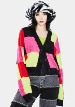 The Ragged Priest Freak Patchwork Knit Cardigan