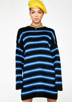 The Ragged Priest Stripe Brush Knit Dress Dresses